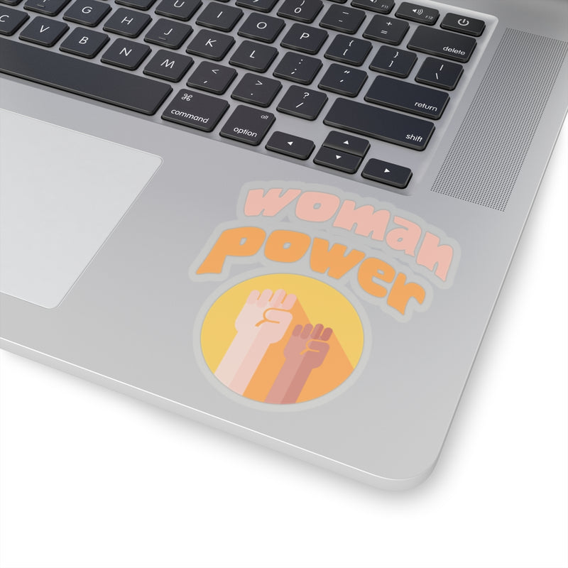 WOMAN POWER KISS CUT STICKER