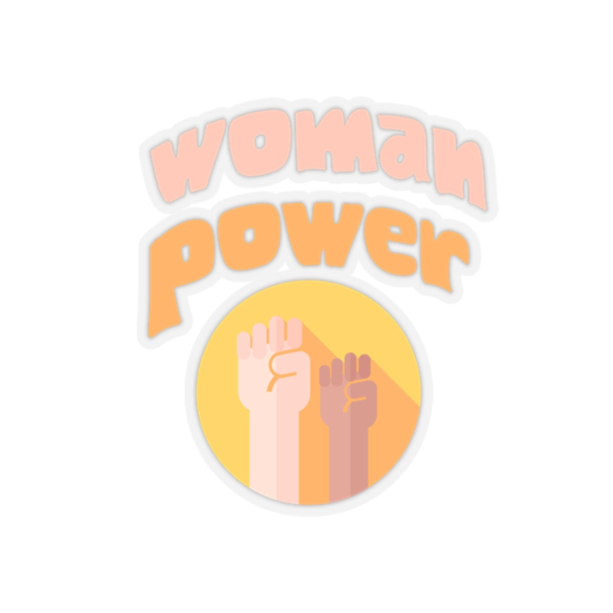 WOMAN POWER KISS CUT STICKER