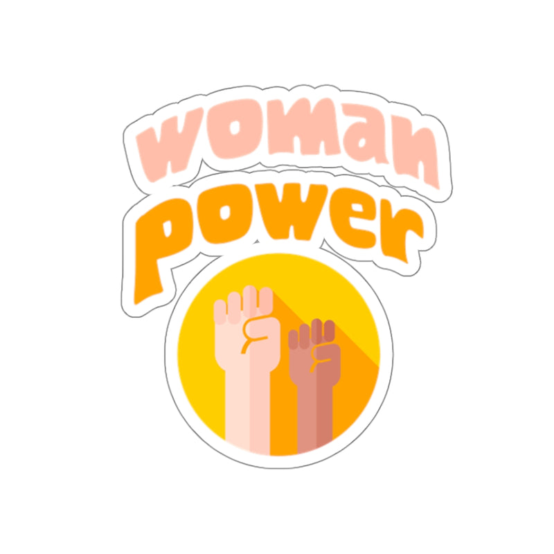 WOMAN POWER KISS CUT STICKER