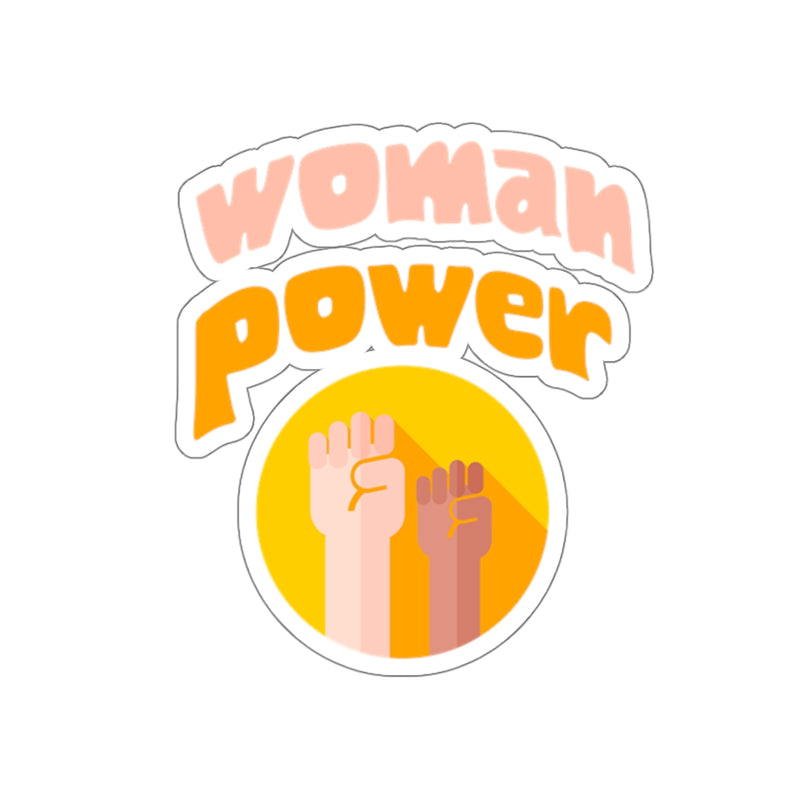 WOMAN POWER KISS CUT STICKER