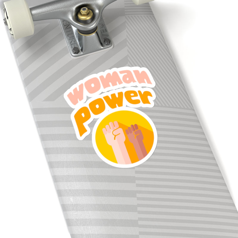 WOMAN POWER KISS CUT STICKER